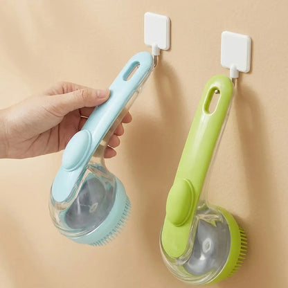 Transform Bath Time with the 2026 Universal 2-in-1 Pet Bath and Grooming Brush – Integrated Soap Dispenser, Ergonomic Handle, and Gentle Massage for Dogs and Cats!