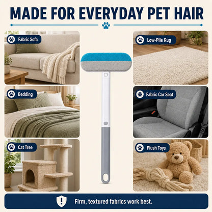 Transform Your Home with the 4-in-1 Reusable Pet Hair Remover Brush – Effortlessly Clean Upholstery, Carpets, Bedding, and Car Fabrics!