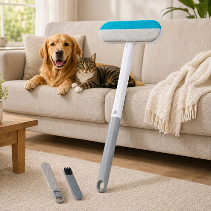 Transform Your Home with the 4-in-1 Reusable Pet Hair Remover Brush – Effortlessly Clean Upholstery, Carpets, Bedding, and Car Fabrics!