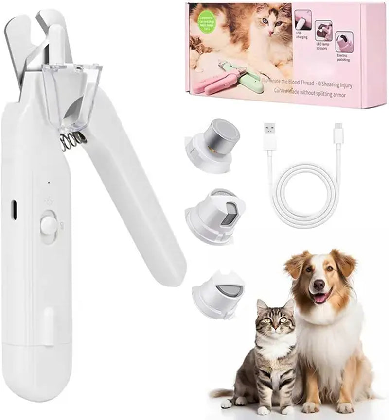 Transform Your Pet's Grooming Routine with the Petlovers 2-In-1 Rechargeable Nail Clipper and Grinder - Ultra Quiet Electric Trimmer for Dogs and Cats!