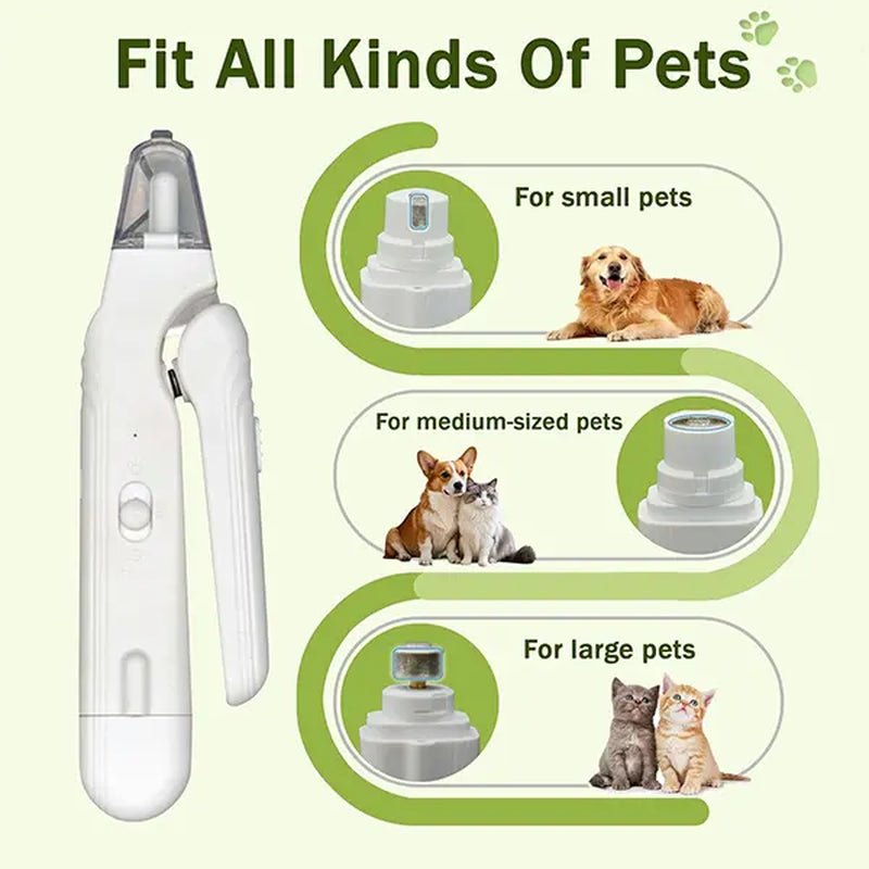Transform Your Pet's Grooming Routine with the Petlovers 2-In-1 Rechargeable Nail Clipper and Grinder - Ultra Quiet Electric Trimmer for Dogs and Cats!